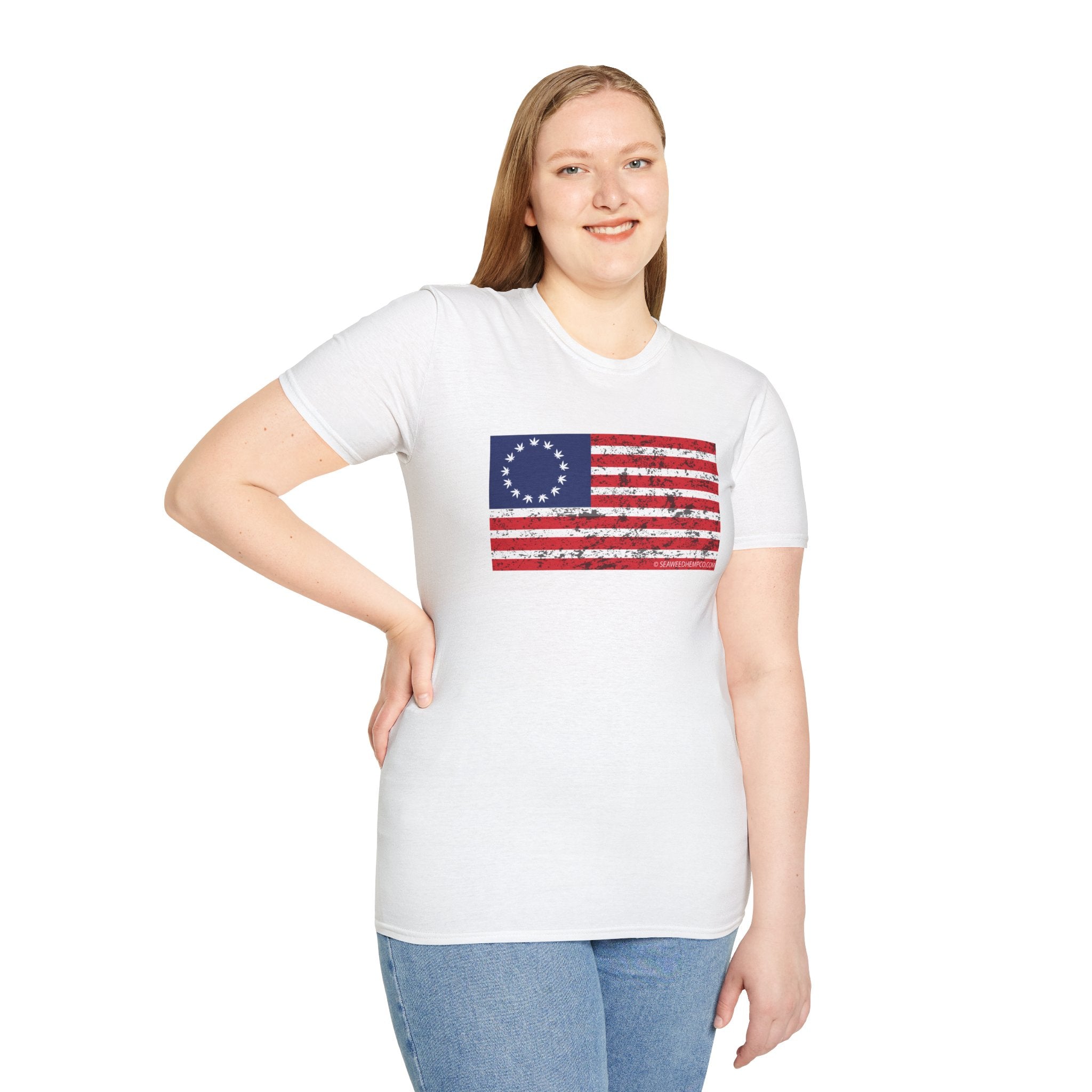 Distressed American Revolution Flag — Vintage 13 Hemp Stars