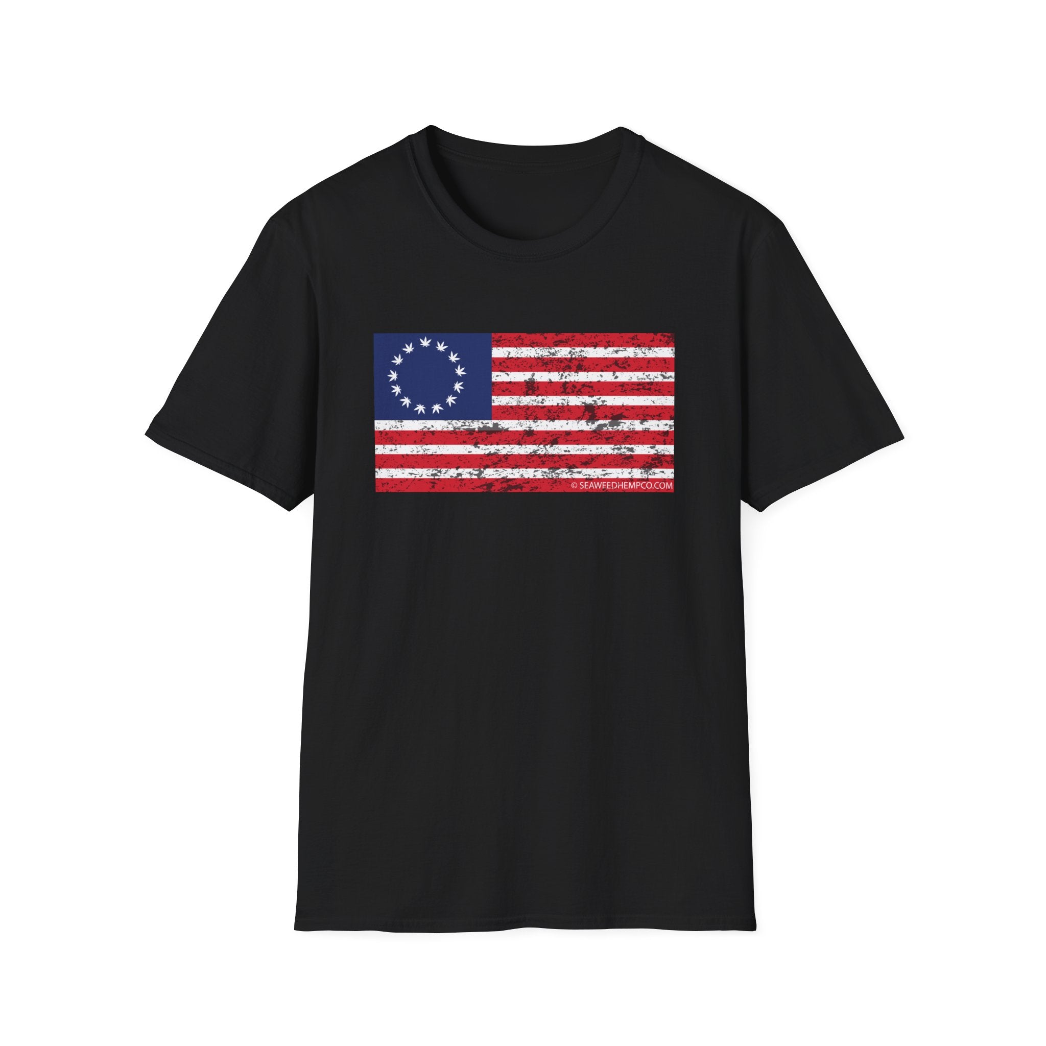 Distressed American Revolution Flag — Vintage 13 Hemp Stars